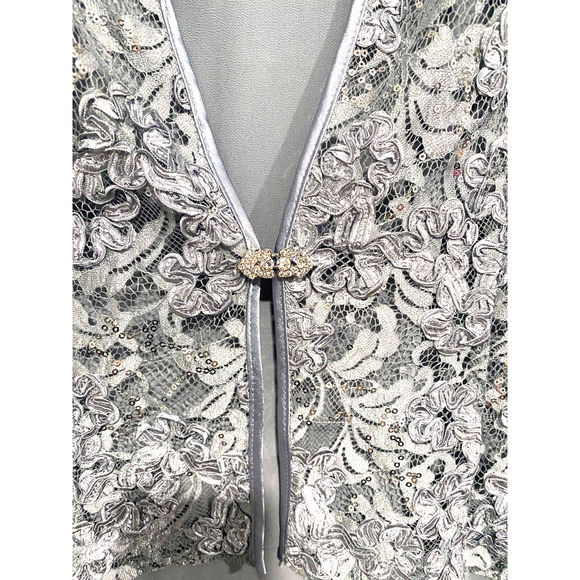 JESSICA HOWARD special occasion 2 pc grey dress size 6 P MSRP $168 - Picture 5 of 10